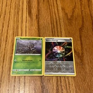 New scatterbug and Aurora Energy Pokémon Card